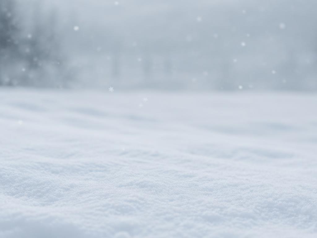 Fresh snow under pale, quiet winter light